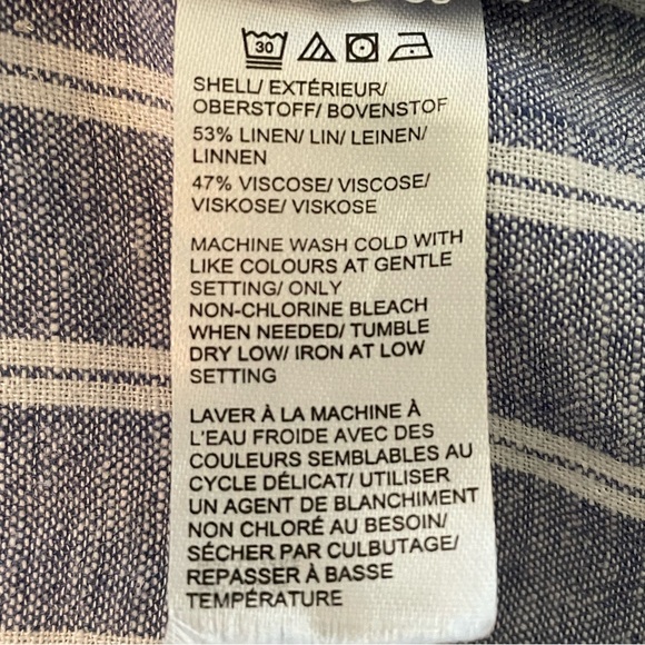 Lord & Taylor Striped Linen Blend Dress - Picture 2 of 5